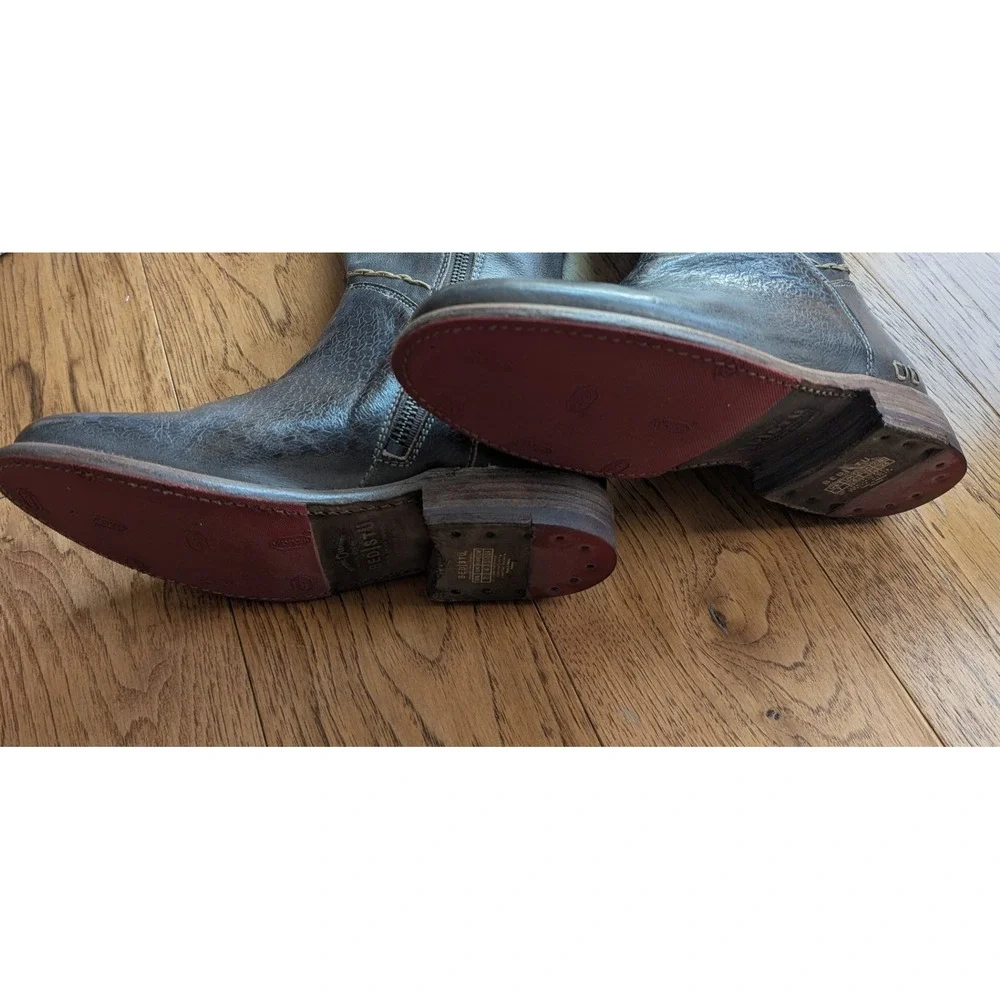 Bed Stu Manchester‎ Tall Boots Brown Distressed Leather Womens 7 Lace Up Western
